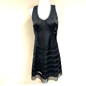 👠Gap black satin like flapper style sheath dress. Size 4